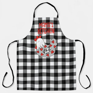 Personalised Chicken Apron with Hearts