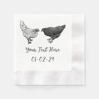 Personalised Chicken Cocktail Napkins