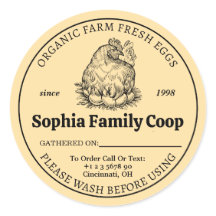 Personalised Chicken Coop Owner Name Date Eggs