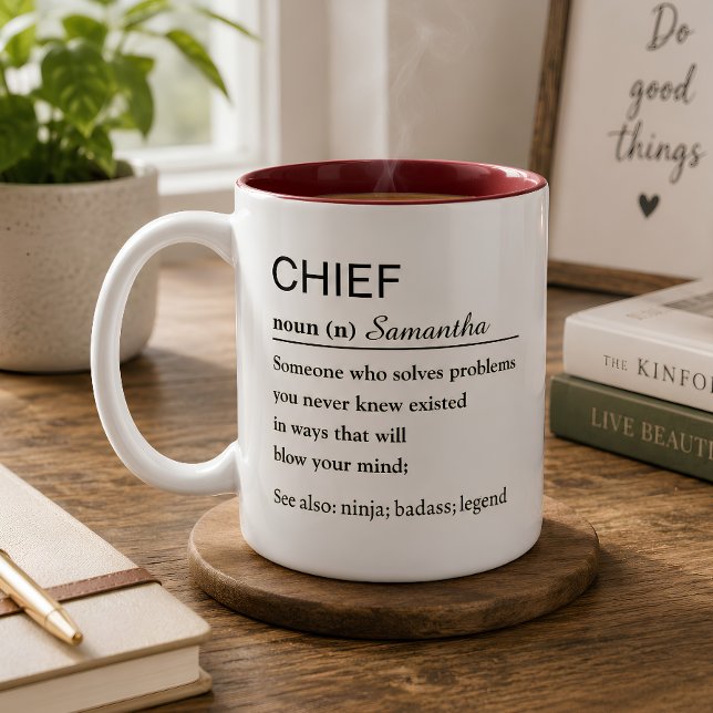 Personalised Chief Definition Two-Tone Coffee Mug (Creator Uploaded)