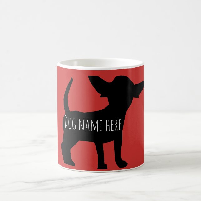 Personalised chihuahua chiweenie puppy mug w/ name (Center)
