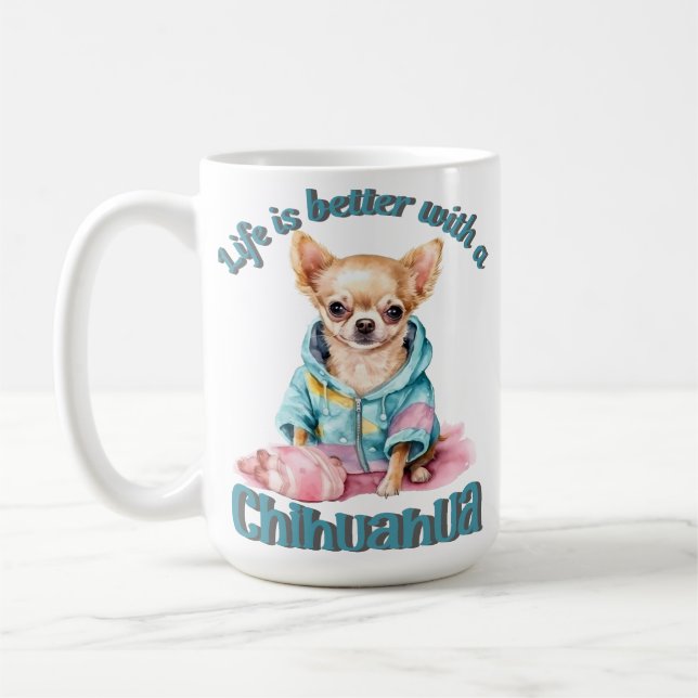 Personalised Chihuahua Dog Lover Coffee Mug (Left)