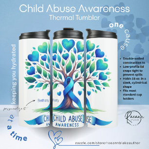 Personalised Child Abuse Awareness Thermal Tumbler