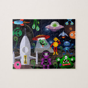 Personalised Child Astronaut & Rocket Jigsaw Puzzle