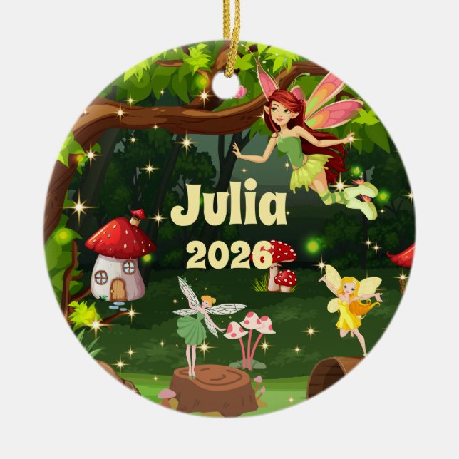 Personalised Child Name Fairy Ornament (Front)
