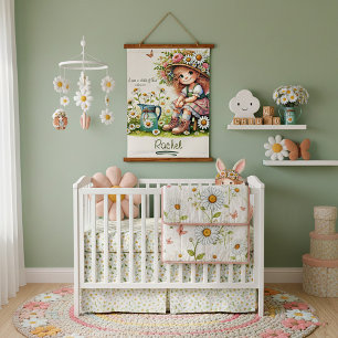 Personalised Child of God daisy girl Hanging Tapestry