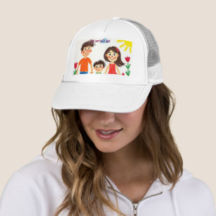 Personalised Children Art Cap Funny Family