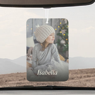 Personalised Children Photo And Name Car Air Freshener