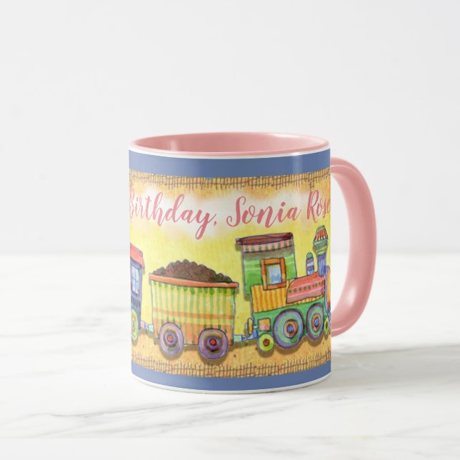 Personalised Children's Choo-Choo Train Mug! Mug (Front Right)