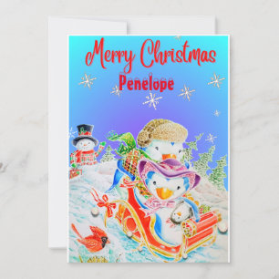 Personalised Children's Christmas Greeting Card