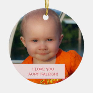 Personalised Child's Photo Mother's Day for Aunt Ceramic Ornament