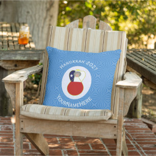 Personalised Chile Abuela Angel Hanukkah Flag Cushion