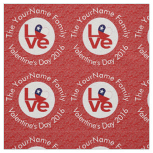 Personalised Chile Red LOVE Flag Fabric