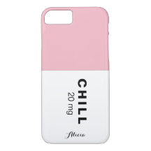 personalised chill pill iphone case
