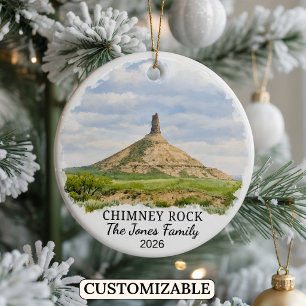 Personalised Chimney Rock National Historic Site Ceramic Ornament