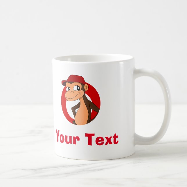 Personalised chimp cartoon coffee mug (Right)