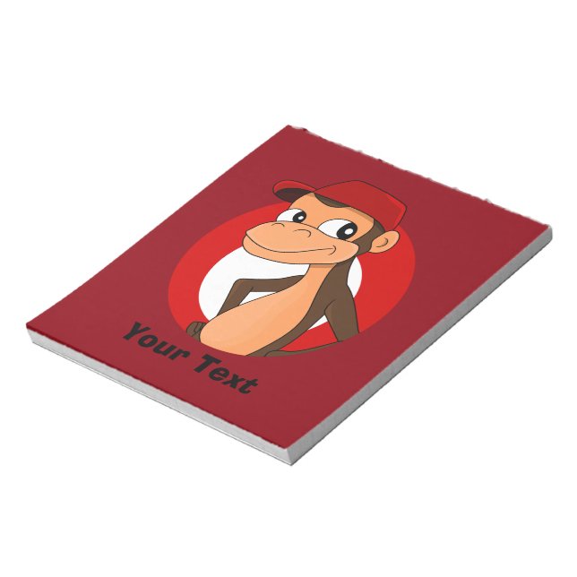 Personalised chimp cartoon notepad (Rotated)