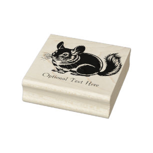 Personalised Chinchilla Rubber Stamp