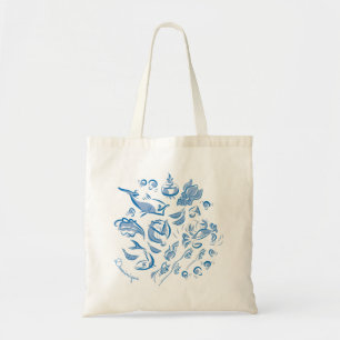 Personalised Chinese Cuisine Ink Drawing Tote Bag