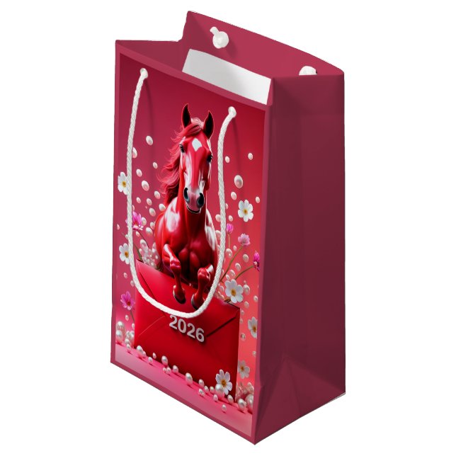 Personalised Chinese new year 2026 Small Gift Bag (Front Angled)