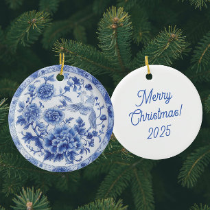 Personalised Chinoiserie Blue White Plates  Ceramic Ornament