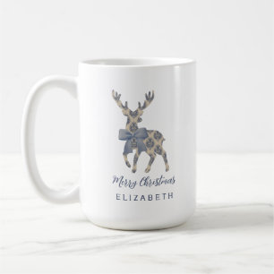 Personalised Chinoiserie Reindeer Coffee Mug