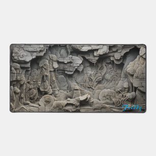 Personalised Chiseled Stone Image Desk Mat
