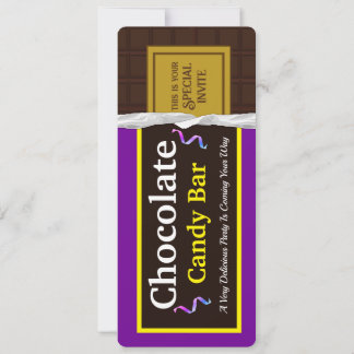 Personalised Chocolate Candy Bar Party Invitation