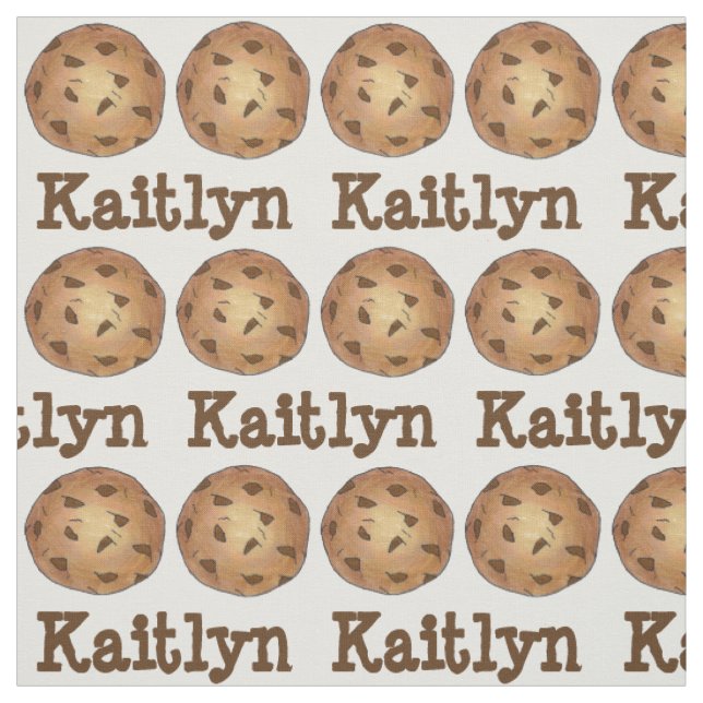 Personalised Chocolate Chip Cookie Cookies Fabric (Swatch)