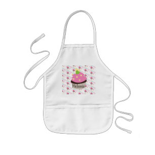 Personalised Chocolate Cupcake Bakery Custom Name Kids Apron