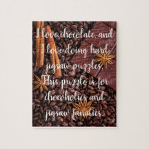 Personalised chocolate jigsaw puzzle for geniuses