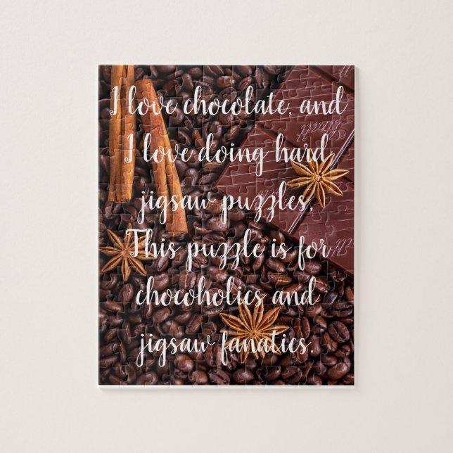 Personalised chocolate jigsaw puzzle for geniuses (Vertical)
