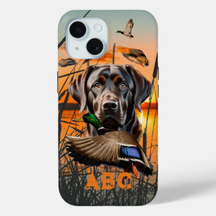 Personalised Chocolate Labrador  iPhone 15 Case