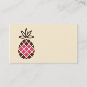 Personalised Chocolate pineapple with pink heart Business Card
