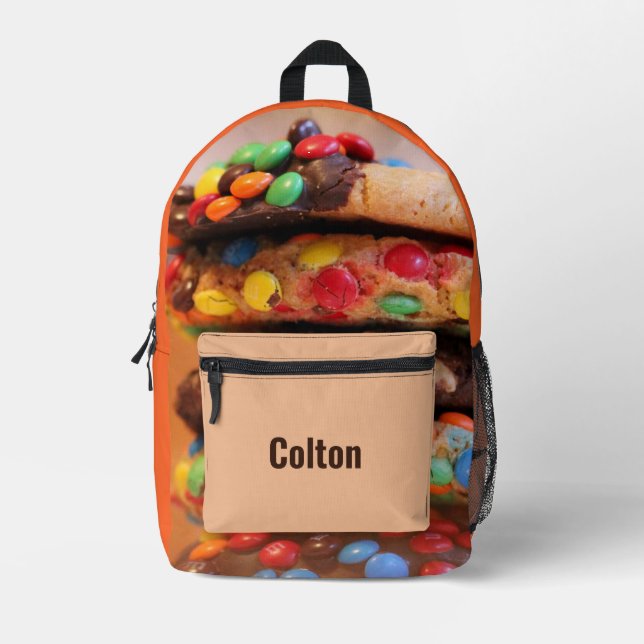 Personalised Chocolate Temptation Printed Backpack (Front)