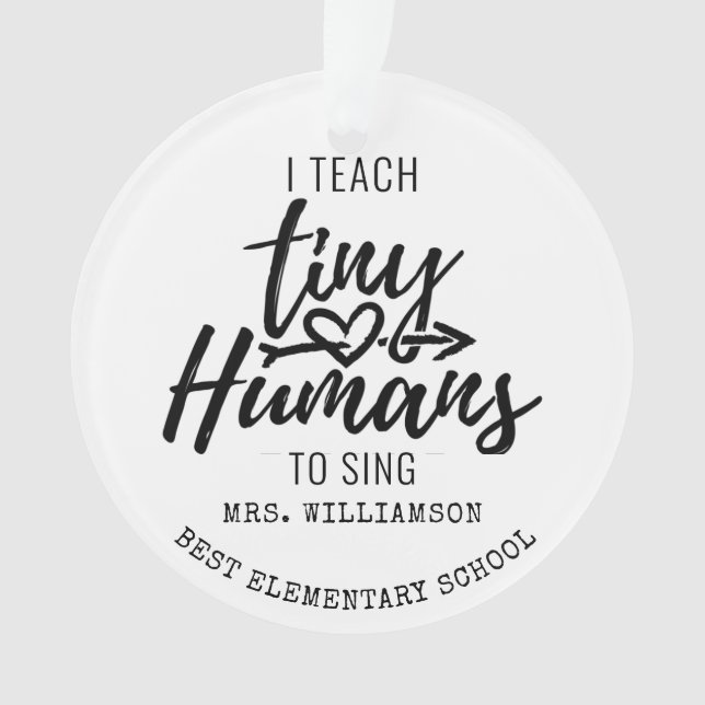 Personalised Choir Director Script Christmas Ornament (Front)