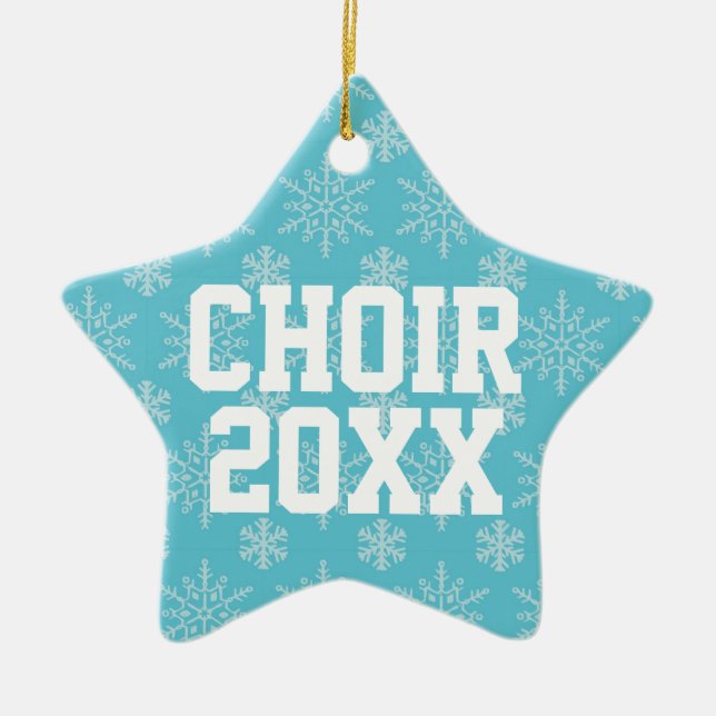 Personalised Choir Music Christmas Ornament Gift (Front)