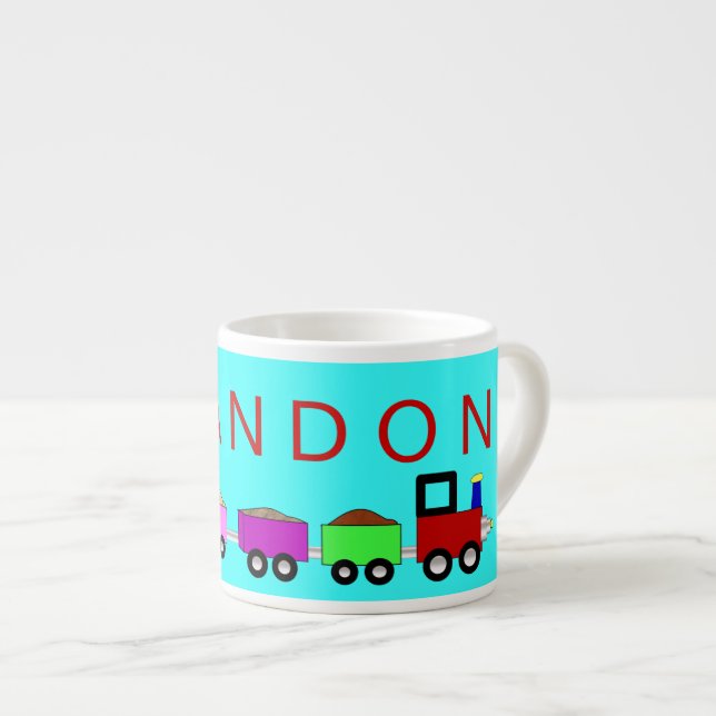 Personalised Choo Choo Train Child's Mug (Front Right)