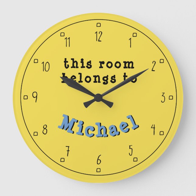 Personalised Choose Your Own Colour Large Clock (Front)