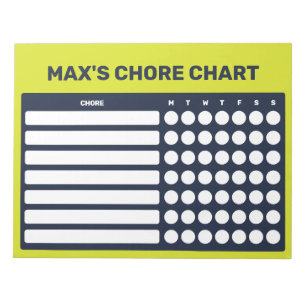 Personalised Chore Chart Notepad