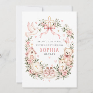 Personalised Christening Card for Girl | Baptism