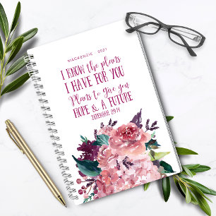 Personalised Christian Bible Verse Floral Planner