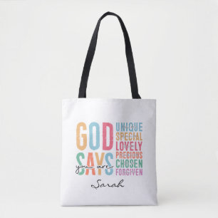 Personalised Christian Bible Verse Tote Bag