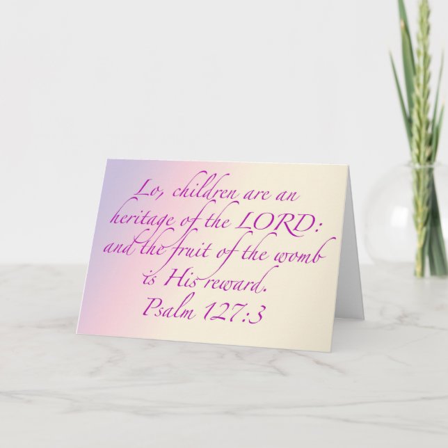 Personalised Christian Birth Announcement (Front)