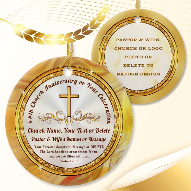 Personalised Christian Christmas Ornaments, PHOTO Ceramic Ornament (Pastor Ornament. Bible verse ornaments. Church anniversary ideas. Personalized Christian Ornaments. )