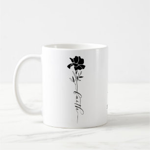 Personalised Christian Faith Floral Coffee Mug