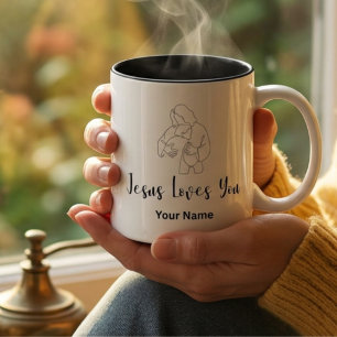 Personalised Christian Faith Inspirational Gift  Two-Tone Coffee Mug