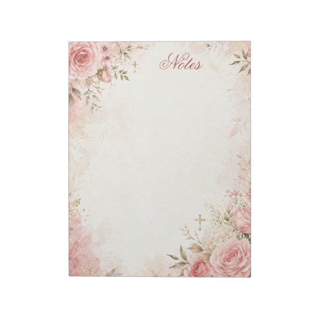 Personalised Christian Floral Notepad (Rotated)