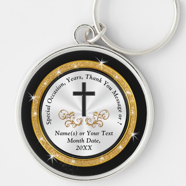 Personalised, Christian Gifts for Men and Women Key Ring (Front)