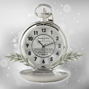 Personalised Christian Gifts for Men, Christian Pocket Watch